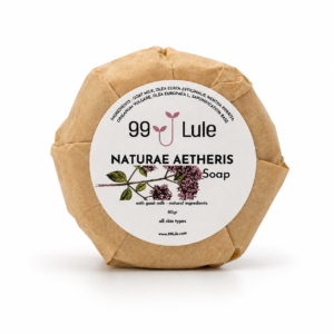 Naturae Aetheris – Sapun Artizanal me Qumësht Dhie dhe Bimë Organike, 80 g