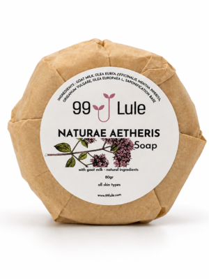 Naturae Aetheris – Sapun Artizanal me Qumësht Dhie dhe Bimë Organike, 80 g